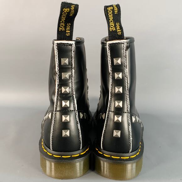 DR. MARTENS AW004 Size 11 1460 Stud Black Leather Studded Lace-Up Ankle Boots main image 4
